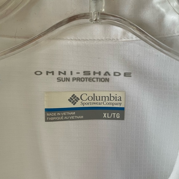 Columbia Omni Shade Sun Protection White Long Sleeve Shirt XL EUC - Picture 6 of 10